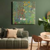 Gustav Klimt Farm Garden with Sunflowers (1907) — room mockup view 15
