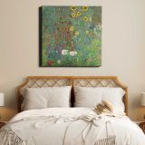 Gustav Klimt Farm Garden with Sunflowers (1907) — room mockup view 17