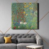 Gustav Klimt Farm Garden with Sunflowers (1907) — room mockup view 21