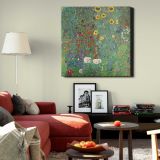 Gustav Klimt Farm Garden with Sunflowers (1907) — room mockup view 22