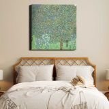 Gustav Klimt Rosebushes under the Trees (1905) — room mockup view 17