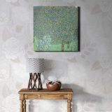 Gustav Klimt Rosebushes under the Trees (1905) — room mockup view 1