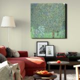 Gustav Klimt Rosebushes under the Trees (1905) — room mockup view 22