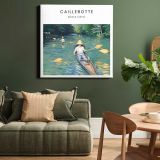 Gustave Caillebotte skiffs art print, famous painting, vintage wall poster — room mockup view 15