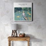 Gustave Caillebotte skiffs art print, famous painting, vintage wall poster — room mockup view 1