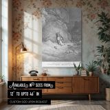 Hagar and Ishmael in Wilderness - Divine Comfort by Gustave Dore canvas wall art