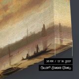 Harbor Scene by Albert Bierstadt - canvas surface and wrapped edge detail