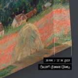 Haystack at Giverny by Claude Monet - canvas surface and wrapped edge detail