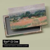 Haystack at Giverny by Claude Monet - canvas rear frame and hanging hardware