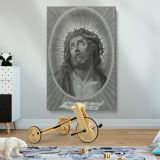 Head of Christ - Crowned with Thorns Religious Drawing By Guido Reni (after) canvas wall art - Image 2