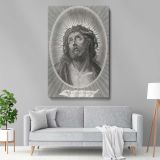 Head of Christ - Crowned with Thorns Religious Drawing By Guido Reni (after) canvas wall art - Image 5