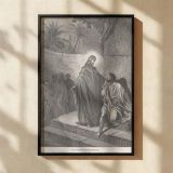Heals the Possessed Man - Gospel Miracle Scene by Gustave Dore canvas wall art - Image 2