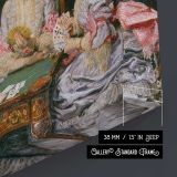 Hearts Are Trumps by Sir John Everett Millais - canvas surface and wrapped edge detail