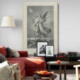 Heavenward - Angel Carrying Child in Celestial Scene By Charles Lubrecht canvas wall art