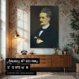 Henri Rochefort by Edouard Manet - Dark Suit, Crossed Arms, and Intense Gaze canvas wall art