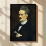 Henri Rochefort by Edouard Manet - Dark Suit, Crossed Arms, and Intense Gaze canvas wall art - Image 2