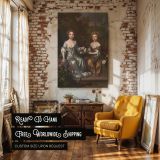 Henrietta and Mary Hyde by Willem Wissing - Nature Setting with Soft Draped Fabric canvas wall art - Image 3