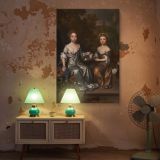 Henrietta and Mary Hyde by Willem Wissing - Nature Setting with Soft Draped Fabric canvas wall art - Image 5