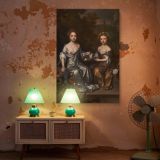 Henrietta and Mary Hyde - Sisters in Silk by Willem Wissing canvas wall art - Image 6