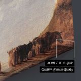 Herdsmen with Cattle by Aelbert Cuyp - canvas surface and wrapped edge detail