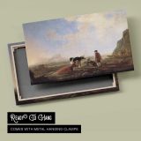 Herdsmen with Cows by Aelbert Cuyp - canvas rear frame and hanging hardware