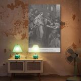 Herod's Daughter with John's Head - Martyrdom by Gustave Dore canvas wall art - Image 5
