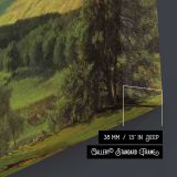 Hill and Dale by Albert Bierstadt - canvas surface and wrapped edge detail