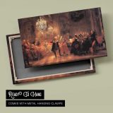 Historical Interior Scene by Adolph von Menzel - canvas rear frame and hanging hardware