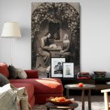 Holy Family - Mary, Joseph, and Baby Christ Lithograph By J. Schlotthauer canvas wall art