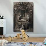 Holy Family - Mary, Joseph, and Baby Christ Lithograph By J. Schlotthauer canvas wall art - Image 2