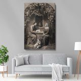 Holy Family - Mary, Joseph, and Baby Christ Lithograph By J. Schlotthauer canvas wall art - Image 5