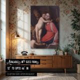 Holy Family with St John - Sacred Family Painting by Caravaggio canvas wall art