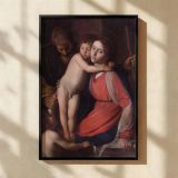 Holy Family with St John - Sacred Family Painting by Caravaggio canvas wall art - Image 2