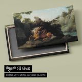 Horse Devoured by George Stubbs - canvas rear frame and hanging hardware