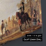 Horse in a River Landscape by Aelbert Cuyp - canvas surface and wrapped edge detail