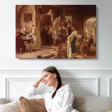 Humborg Adolf Neuer Wein - single-panel canvas displayed above a sofa