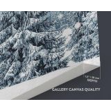 Panoramic Vintage Winter Christmas Village Snow Scene Holiday Framed Canvas - Image 6
