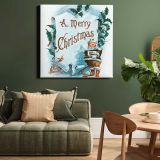 Illustration of Santa Clause and Christmas Motifs (1900) by Frank Buttolph — room mockup view 15