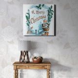 Illustration of Santa Clause and Christmas Motifs (1900) by Frank Buttolph — room mockup view 1