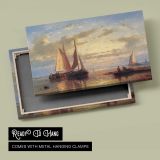 In A Calm by Abraham Hulk Snr - canvas rear frame and hanging hardware