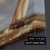 In Choppy Waters by Abraham Hulk Snr - canvas surface and wrapped edge detail