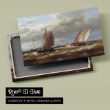 In Choppy Waters by Abraham Hulk Snr - canvas rear frame and hanging hardware