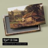 In the Foothills by Albert Bierstadt - canvas rear frame and hanging hardware