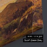 In the Foothills of the Mountains by Albert Bierstadt - canvas surface and wrapped edge detail