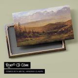 In the Foothills of the Mountains by Albert Bierstadt - canvas rear frame and hanging hardware
