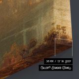 Indian Scout by Albert Bierstadt - canvas surface and wrapped edge detail