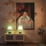 Infanta Margarita in Peach Dress - Velazquez Royal Child in Soft Colors canvas wall art - Image 5