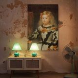 Infanta Maria Marguerita - Velazquez Child in Pale Pink with Dog canvas wall art - Image 5