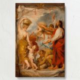 Israelites Gathering Manna - Biblical Desert Scene By Peter Paul Rubens canvas wall art - Image 7