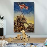 Iwo Jima - Marines Raising U.S. Flag WWII Poster Art - Image 2